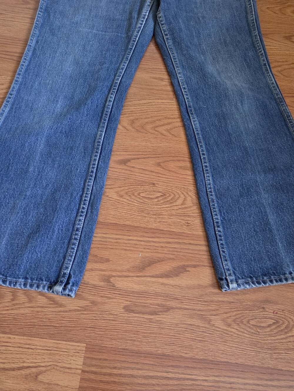 Vintage Big Yank Blue Jeans Men's 32x27 Fit Wide Flare Made in USA 70s Unisex - Picture 3 of 11